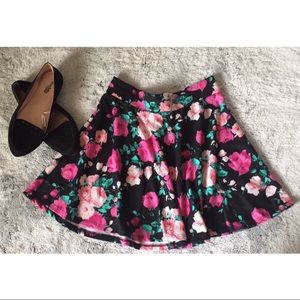 Floral skater skirt